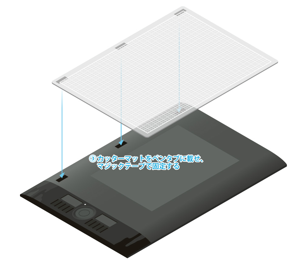  ペンタブレットの表面がツルツルして描きづらい問題をカッターマットで解決する方法【板タブ｜Wacom｜カッティングマット】 イラストの描きかた 